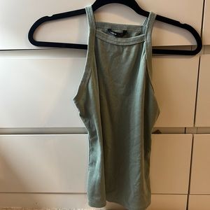 Green long tank top